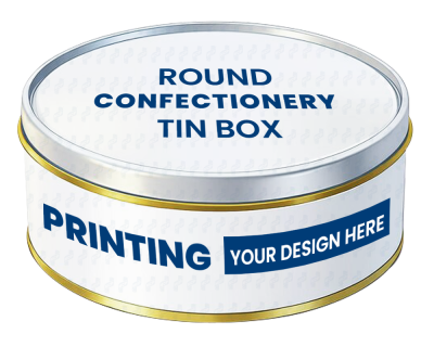 Hộp Thiếc Tròn In Bánh Kẹo (Φ 265)